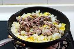 Mongolian Beef Fried Rice Cooking Process | omnivorescookbook.com