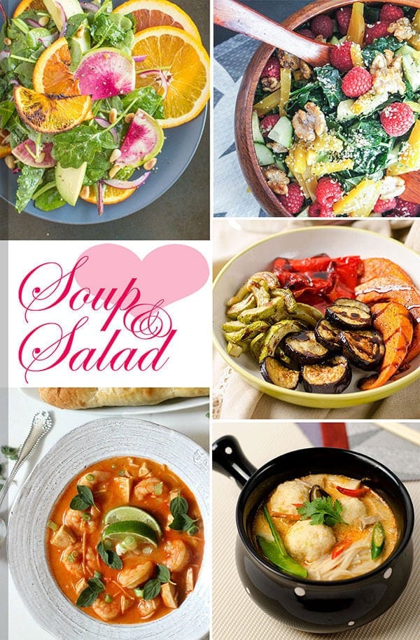 25 Healthy Recipes to Pamper Your Valentine - Soup and Salad Menu | omnivorescookbook.com