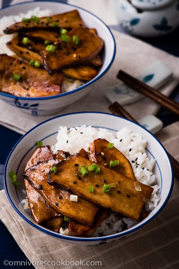 Teriyaki King Oyster Mushroom | Omnivore's Cookbook