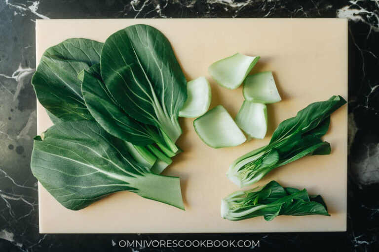 Stir Fried Bok Choy With Tofu Puffs Omnivore S Cookbook