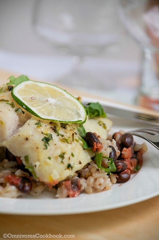 Caribbean style roast fish