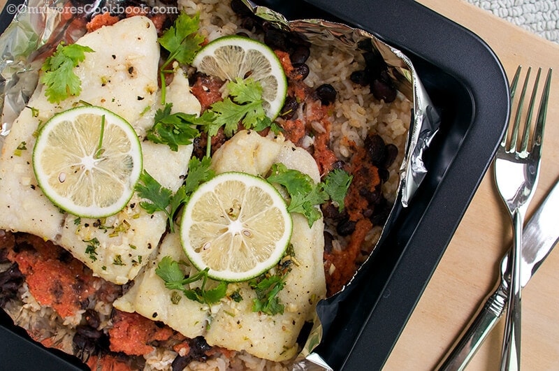 Caribbean style roast fish