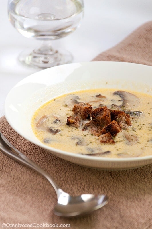 Julia Child's Cream of Mushroom Soup | Omnivore's Cookbook