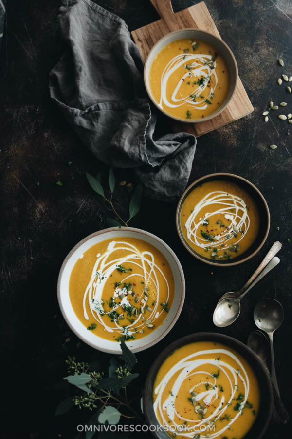 Easy Vegetarian Pumpkin Soup Omnivores Cookbook