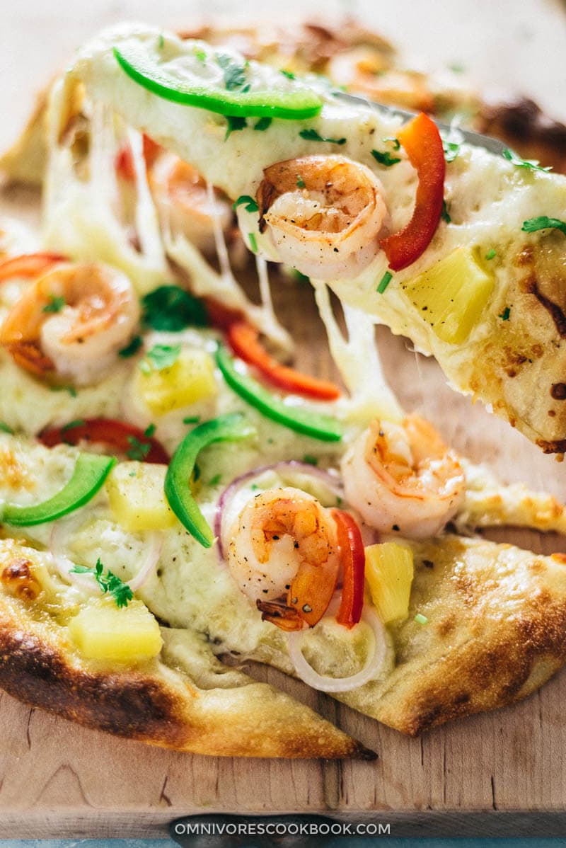 Asian Seafood Pizza | Baking | Pizza | Recipes | Dough | Homemade | Sauce | Crust | Seafood | Toppings | Party | Ideas | Bread | Pie