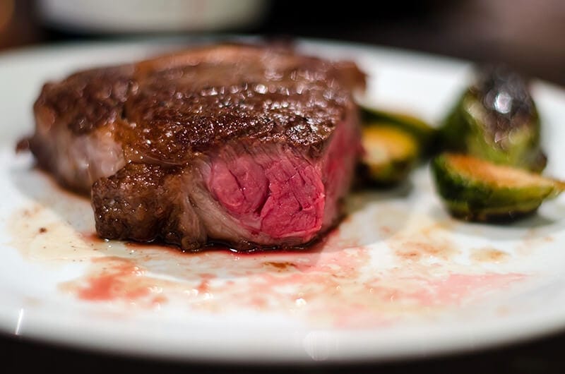 perfect homemade steak and roasted brussels sprouts