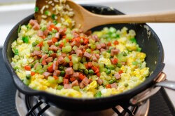 Vegetable Egg and Ham Fried Rice | Omnivore's Cookbook