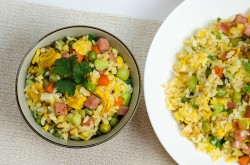 Vegetables Egg and Ham Fried-Rice | Omnivore's Cookbook