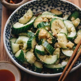 Traditional Chinese cucumber salad