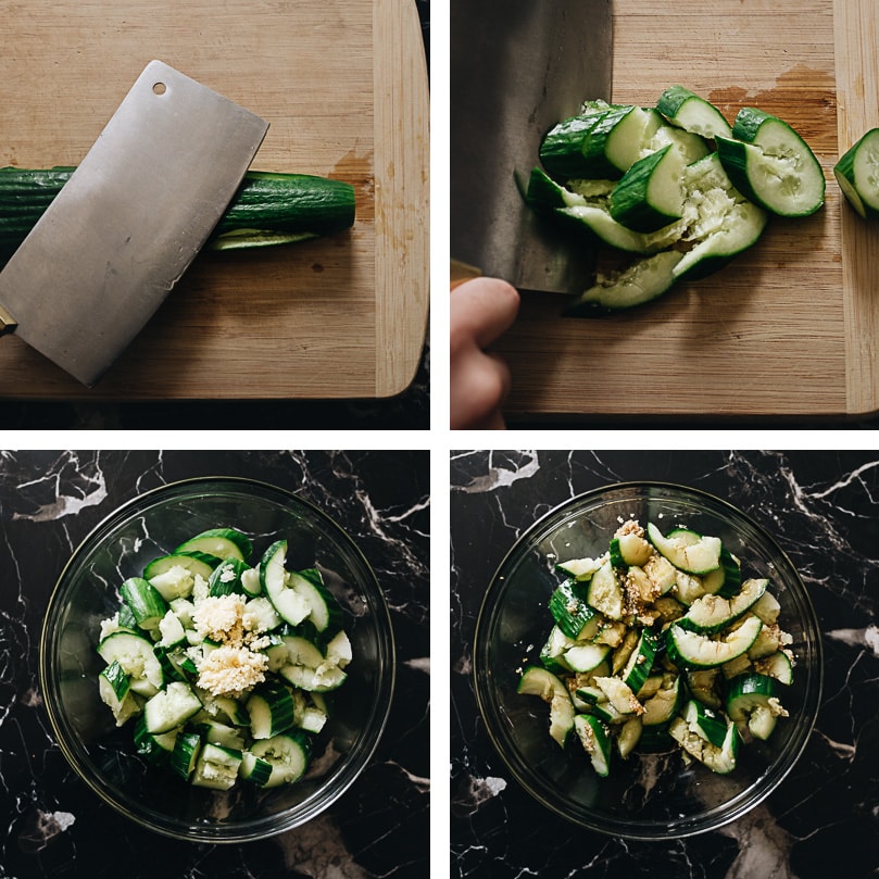 Chinese cucumber salad cooking step-by-step