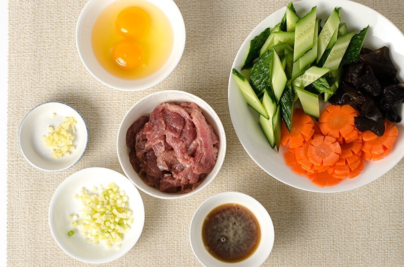 authentic moo shu pork (木须肉)