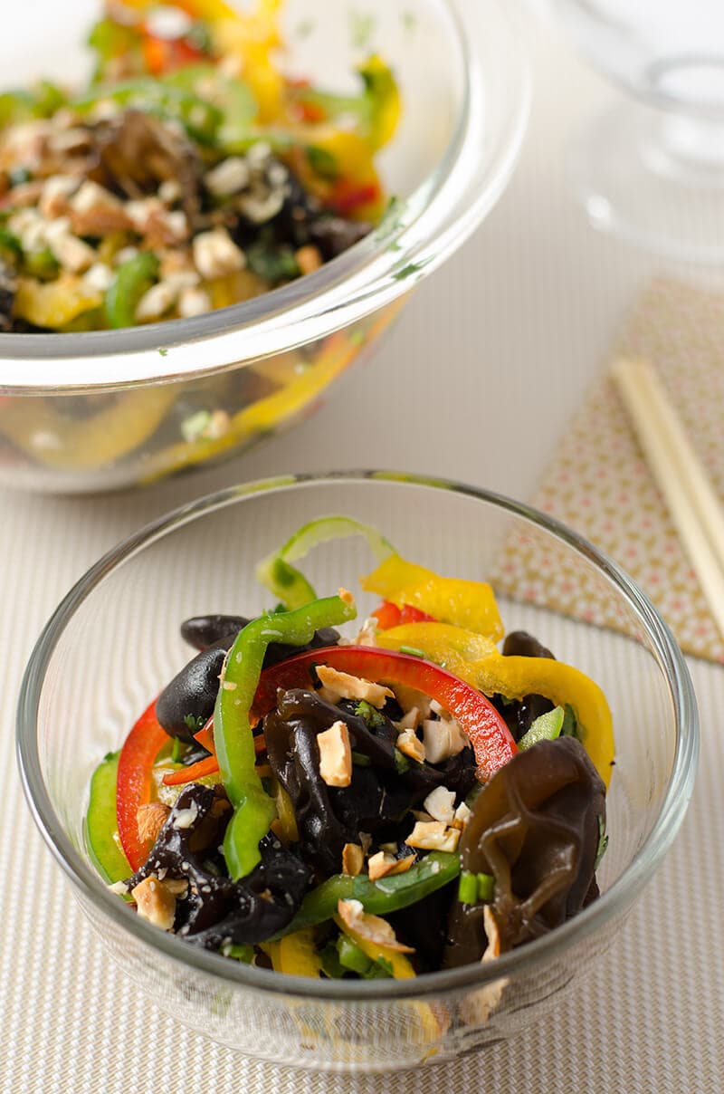 Black Fungus Salad (凉拌木耳) - an easy, healthy and refreshing Chinese appetizer | Omnivore's Cookbook