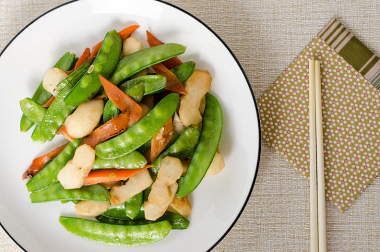 StirFried Snow Peas and Water Chestnuts Omnivore's Cookbook