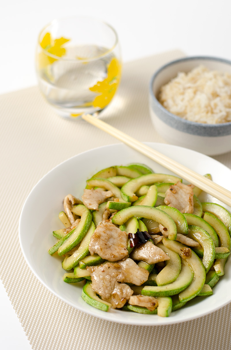 zucchini and pork stir-fry