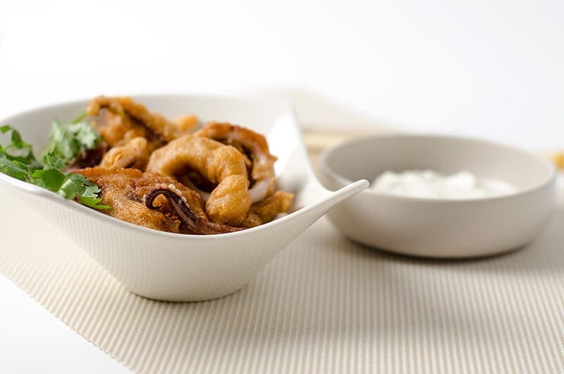 Beer Battered Calamari with Yogurt | Omnivore's Cookbook