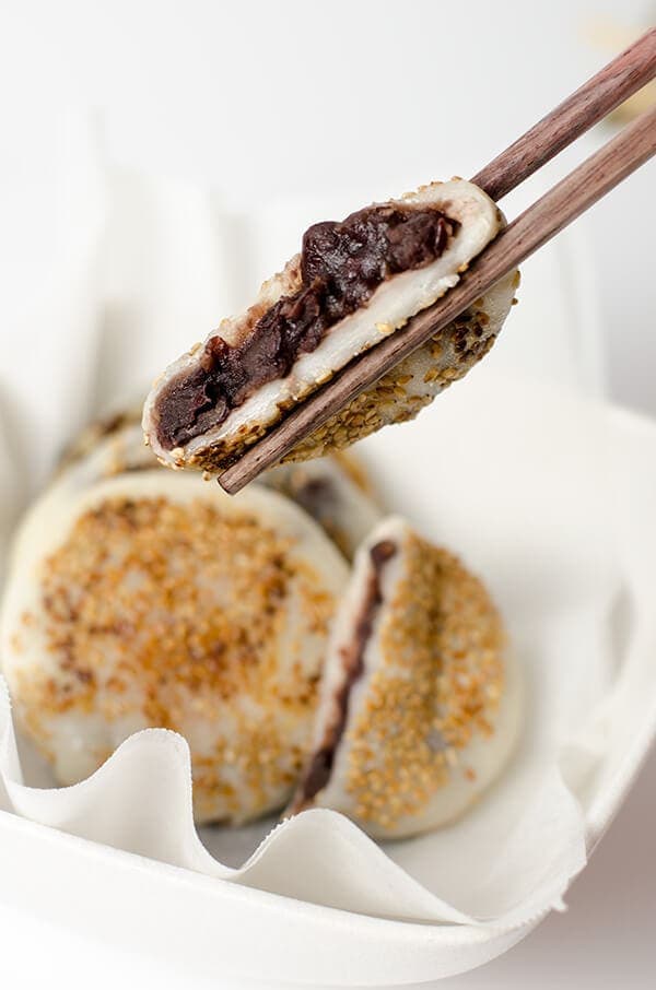 Sticky Rice Cake with Red Bean Paste 2