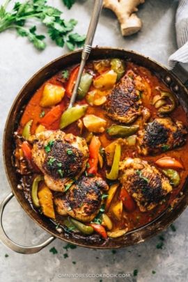 African Chicken (Macanese One-Pan Chicken Curry, 非洲鸡) | One Pot | Recipes | Chicken | curry | Easy | Coconut | Healthy | Casserole | Thighs | Baked | Stew | Peanut Butter