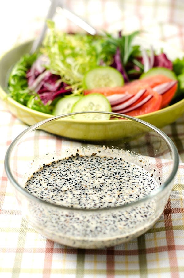 Black Sesame Salad Dressing | omnivorescookbook.com