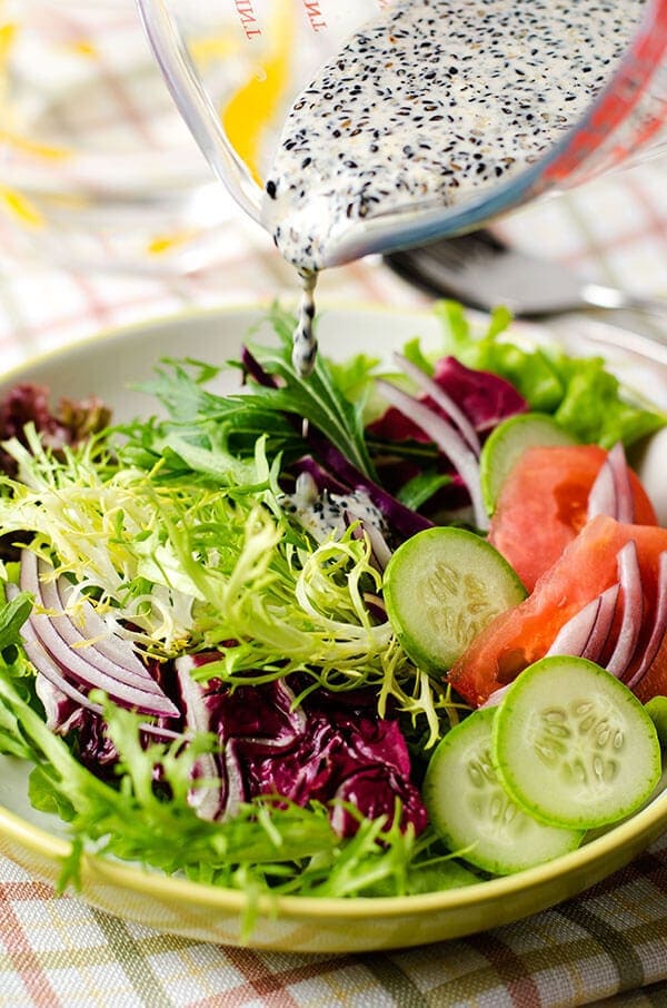 Black Sesame Salad Dressing | omnivorescookbook.com
