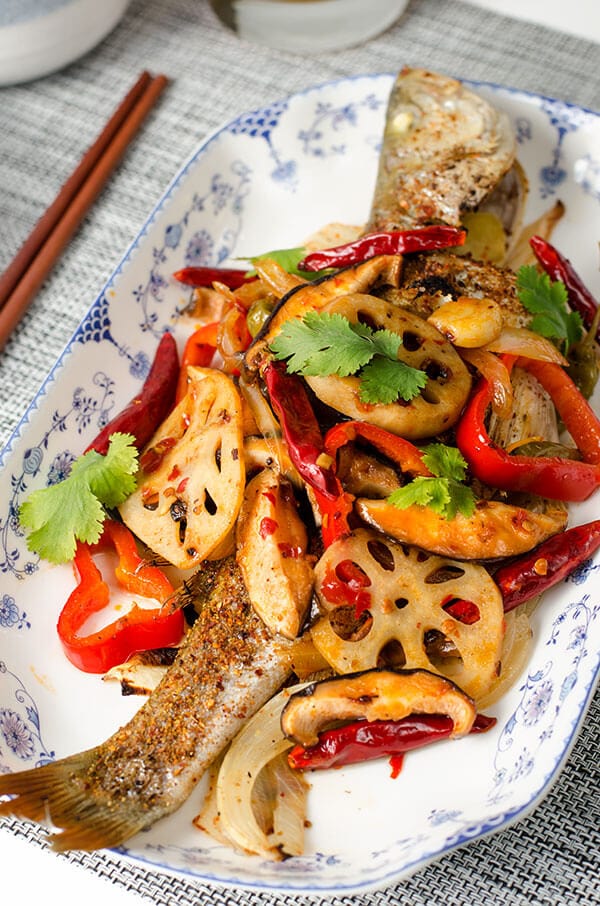 Chinese Spicy Roast Fish (重庆烤鱼) - Omnivore's Cookbook