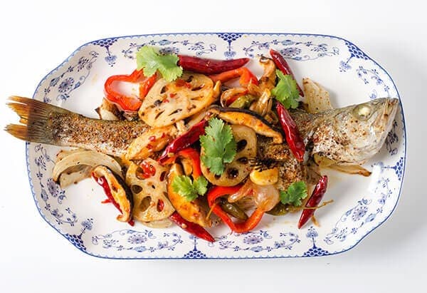 Chinese Spicy Roast Fish (重庆烤鱼) | omnivorescookbook.com