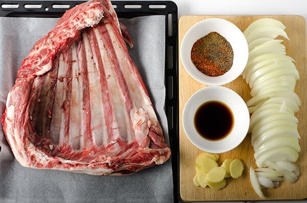 Mongolian Roasted Lamb Spare Ribs Ingredeints | omnivorescookbook.com