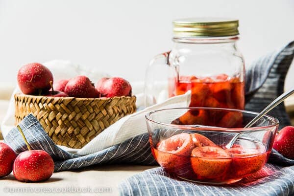 Hawthorn Berry Juice - a healthy and delicious treat in the winter. The juice is so rich, sweet, and fruity in flavor | omnivorescookbook.com