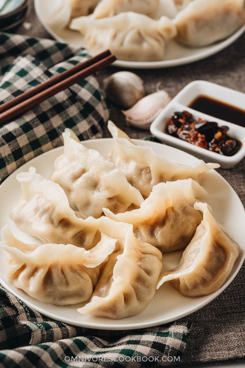 Chinese Dumplings | The ultimate guide to making Chinese dumplings from scratch. The dough can be used for both boiled dumplings (shui jiao, 水饺) and potstickers (guo tie, 锅贴). The dumpling wrappers are tender and thin, with a silky mouthfeel Chinese water boiled dumplings