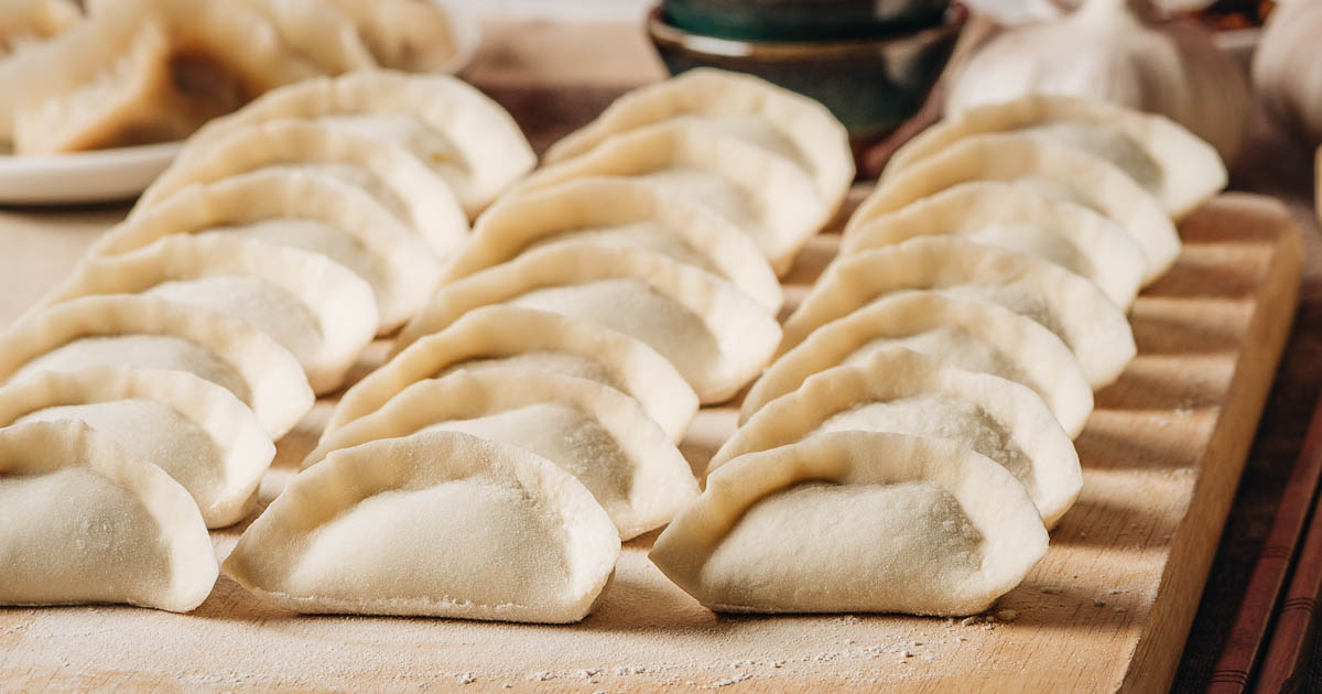 Homemade lamb dumplings