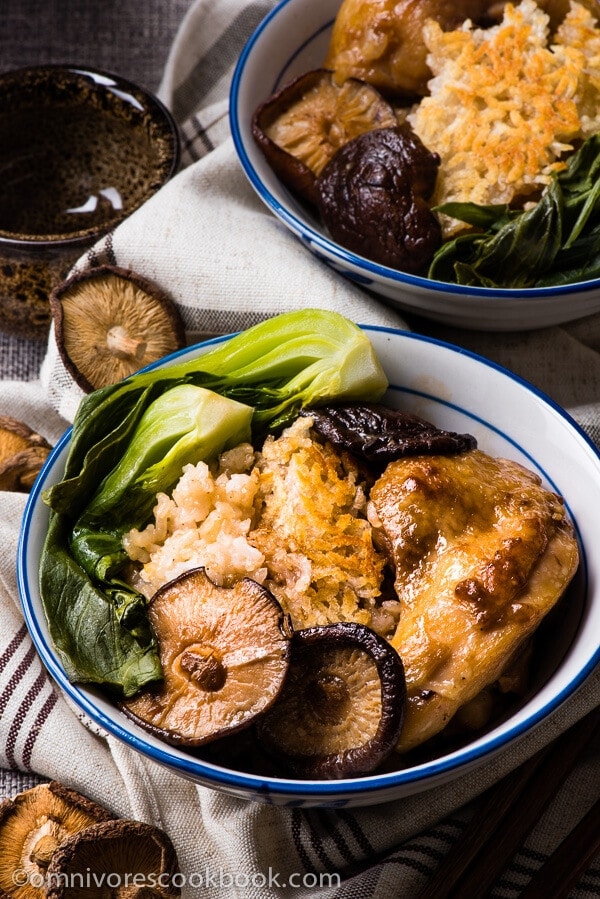The Best Clay Pot Chicken Rice - the recipe teaches you the easiest way to create a super flavorful one-dish meal without a clay pot or rice cooker | omnivorescookbook.com