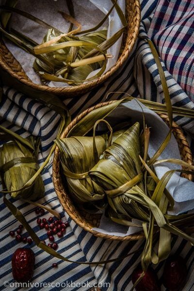 Zongzi with Red Bean Paste (Sticky Rice Dumplings) - Omnivore's Cookbook