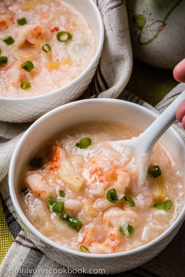 Seafood Congee (海鲜粥) - Omnivore's Cookbook