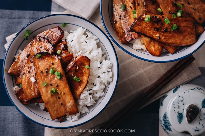 Chicken and king oyster mushroom recipe