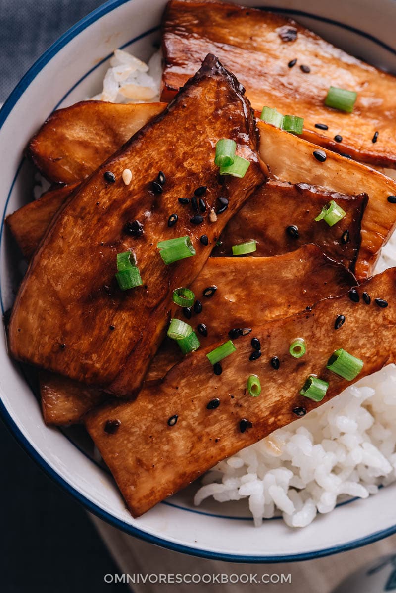 Teriyaki King Oyster Mushroom Omnivore's Cookbook