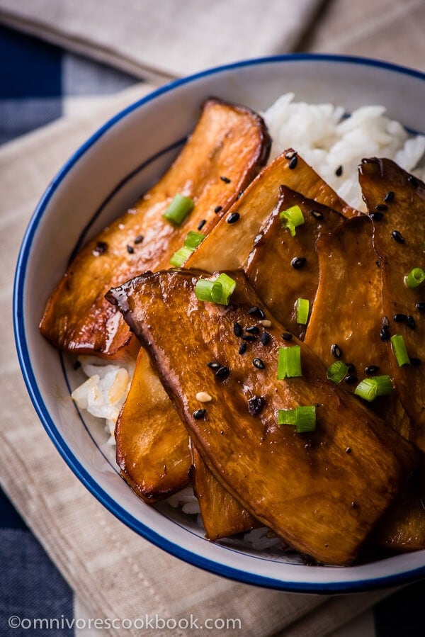 Teriyaki King Oyster Mushroom | Omnivore's Cookbook