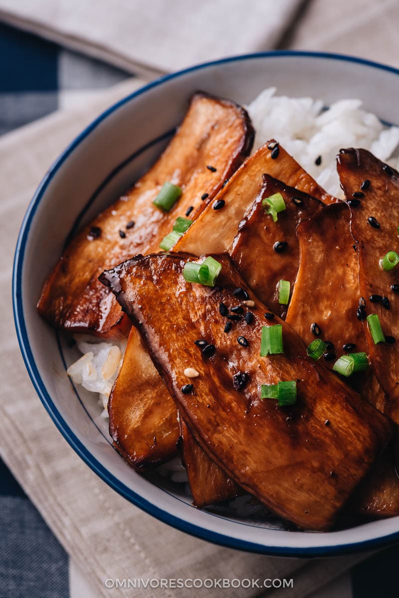 Teriyaki King Oyster Mushroom - Omnivore's Cookbook