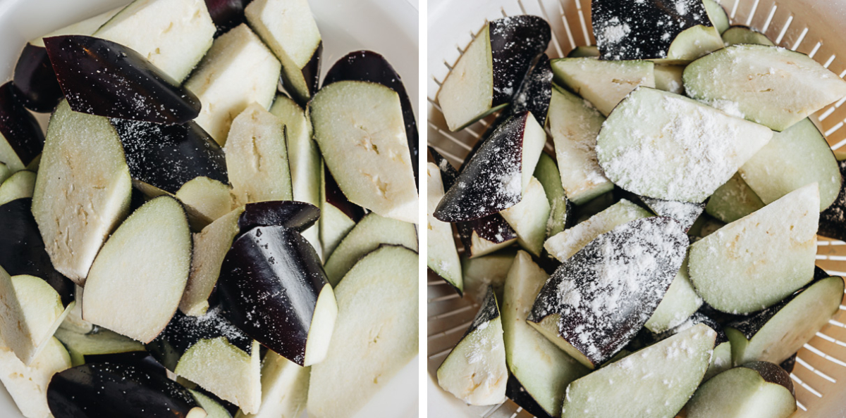 How to prepare eggplant for stir frying