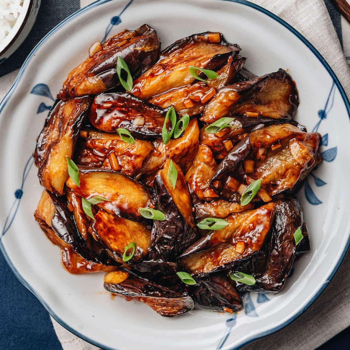 Chinese eggplant with garlic sauce
