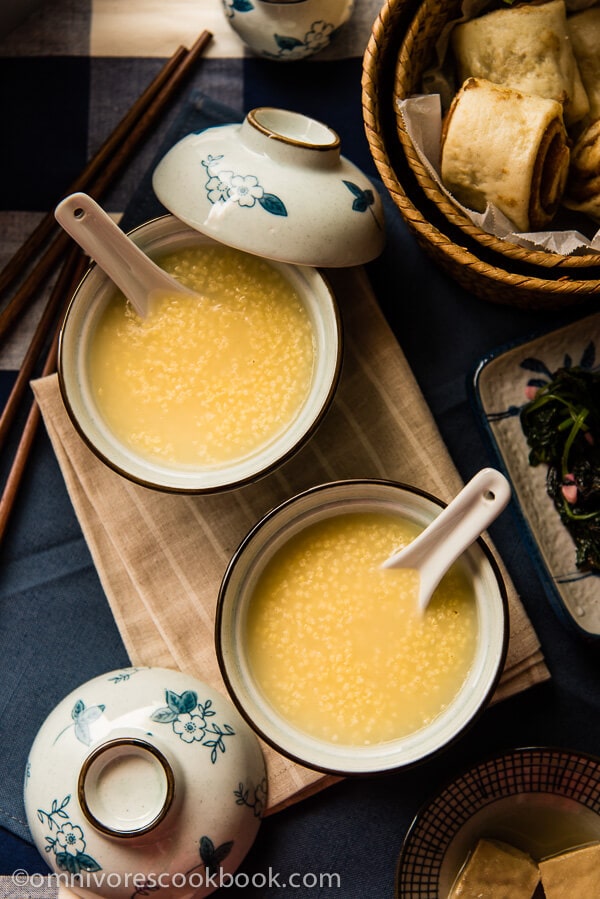 Millet Porridge (小米粥) - an easy, comforting, and versatile side that takes only 30 minutes to make | omnivorescookbook.com