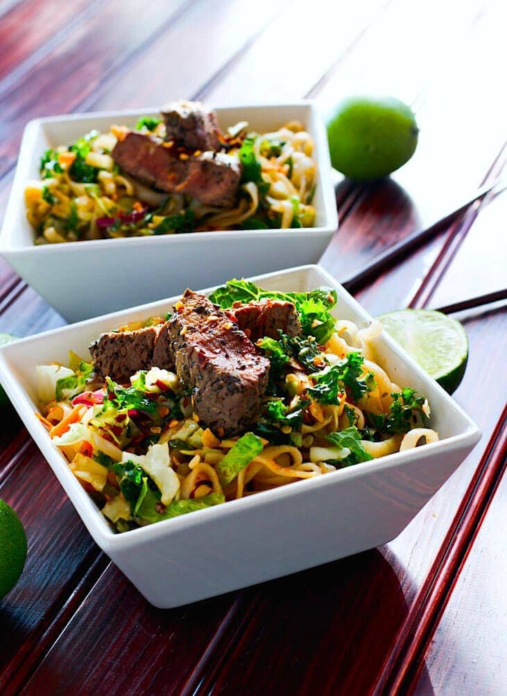 spicy rice noodle salad