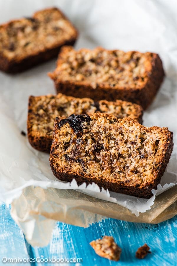 Almond Cake with Dates - The cake is gluten free and requires no leavening agent, yet the cake turns out so moist and crumbly | omnivorescookbook.com