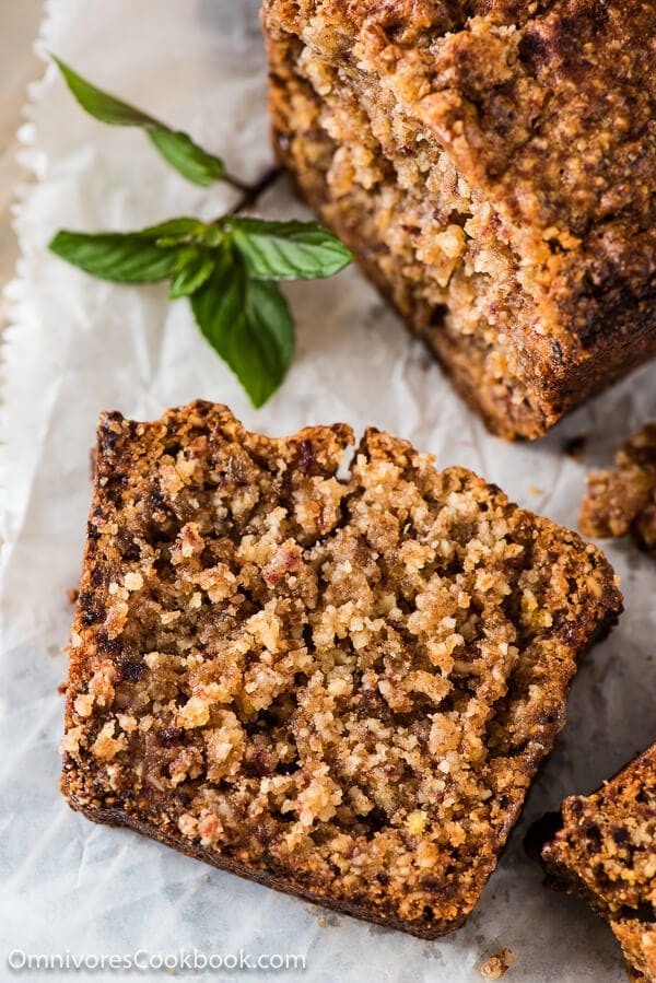 Almond Cake with Dates - The cake is gluten free and requires no leavening agent, yet the cake turns out so moist and crumbly | omnivorescookbook.com