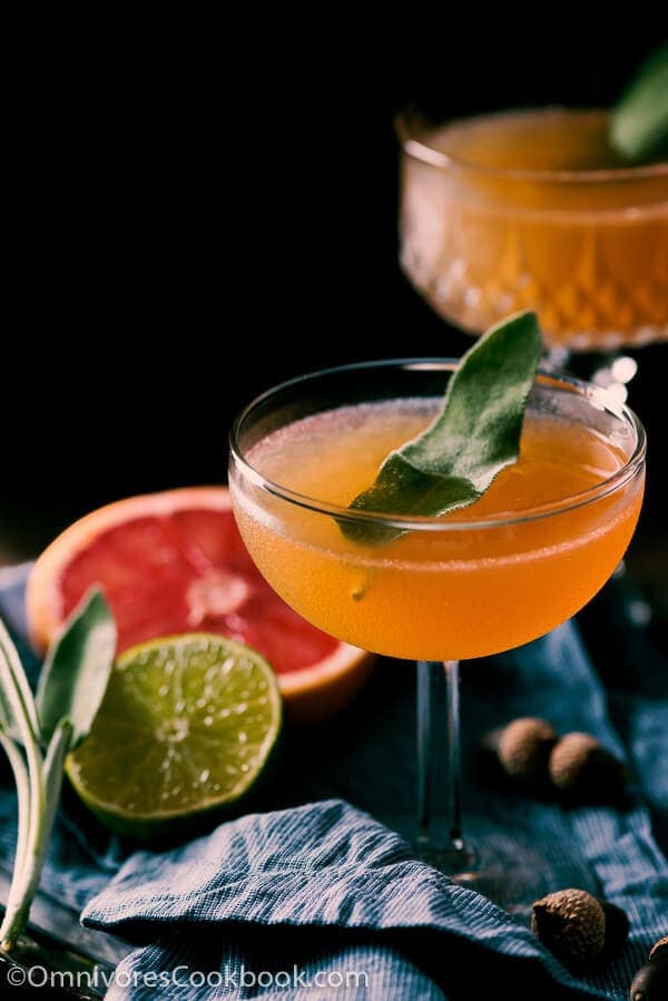 Sage Brown Derby (Whiskey and Grapefruit Cocktail) - A refreshing and boozy winter drink that is perfect for daily enjoyment or a gathering.