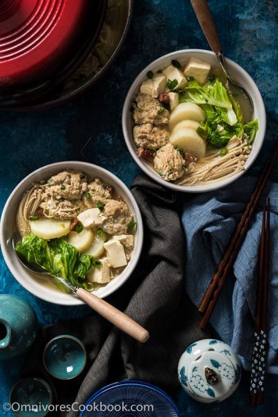 Napa Cabbage Soup with Meatballs - Omnivore's Cookbook
