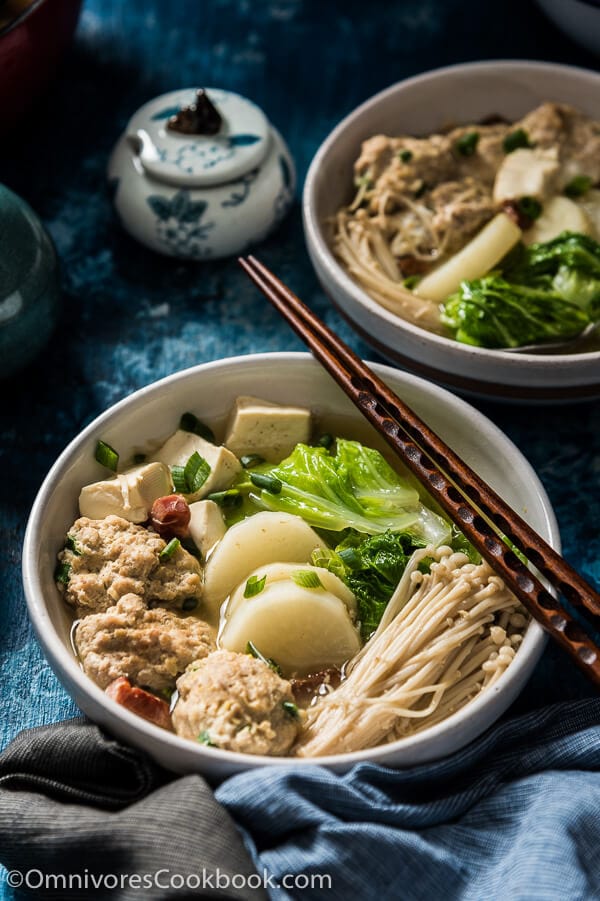 Napa Cabbage Soup with Meatballs - Omnivore's Cookbook