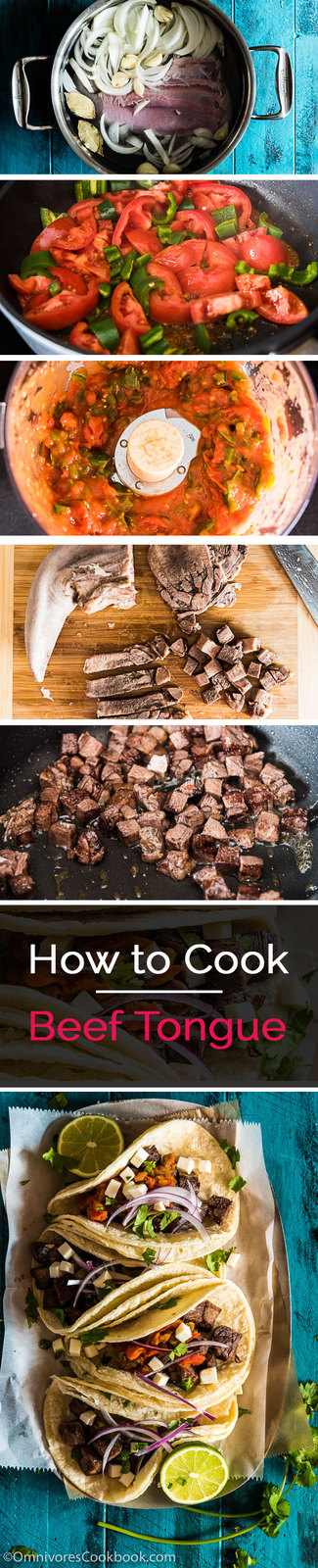 Three beef tongue recipes, including Tacos de Lengua, and Chinese Beef Tongue Salad | omnivorescookbook.com