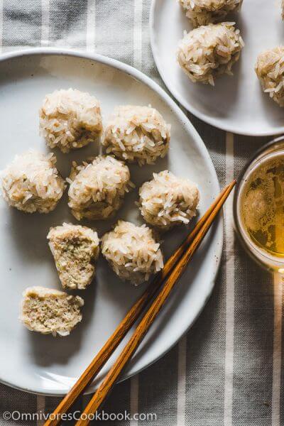 Pearl Balls (Steamed meatballs in sticky rice, 珍珠丸子) - Omnivore's Cookbook