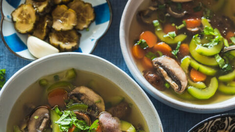 Pressure Cooker Chicken Soup - Create this rich and flavorful soup with frozen chicken in no time. Bonus recipe - 5-minute crispy chicken.