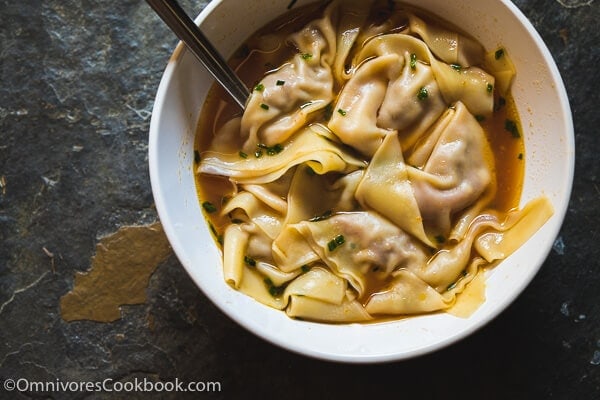 Tomato Beef Wonton - These wontons are filled with fresh herbs, juicy tomatoes, and beef, creating a rich and moist texture, and they’re served in a refreshing tomato egg drop soup. 