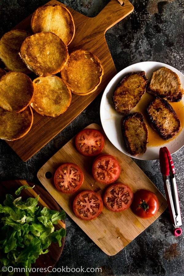 Macanese Pork Chop Bun (猪扒包) - A finger-licking tasty sandwich that is easy enough to make for a weekday dinner and fancy enough to serve at a party.